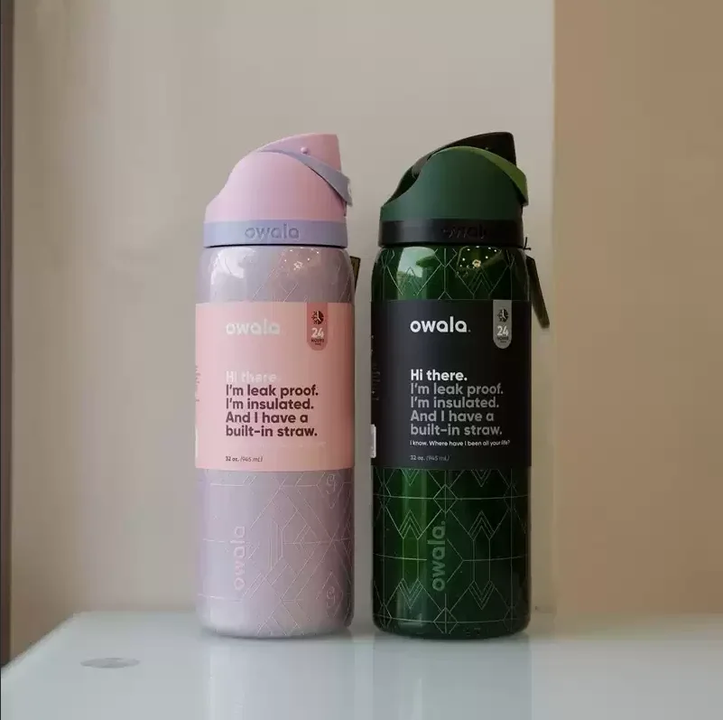 Owala Wicked FreeSip 32oz изолированная бутылка для воды из нержавеющей стали с трубочкой для спорта и путешествий, спортивная бутылка для воды без BPA.