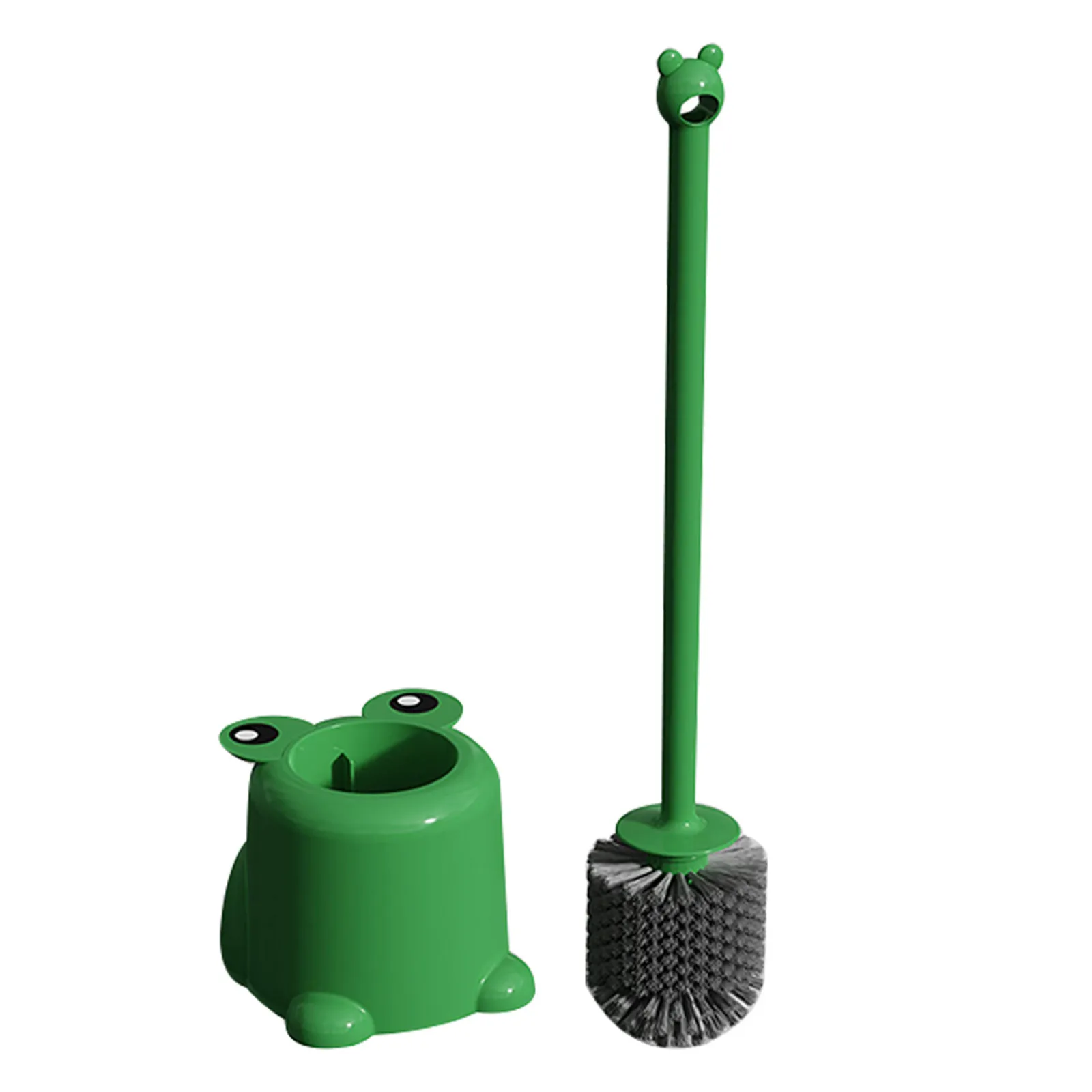 

1Set Colorful Cartoon Frog Toilet Brush Long Handle Bathroom Cleaning Brush Holder Base Scrubber for Bowl Dirt Stains