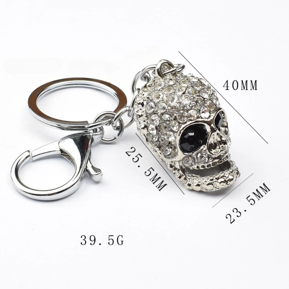 Vintage-Charme Originalität Halloween Metall-Schlüsselanhänger Beliebter Mode-Schmuck für Männer und Frauen Totenkopf-Schlüsselring Anhänger Geschenkverpackung – Detail 4