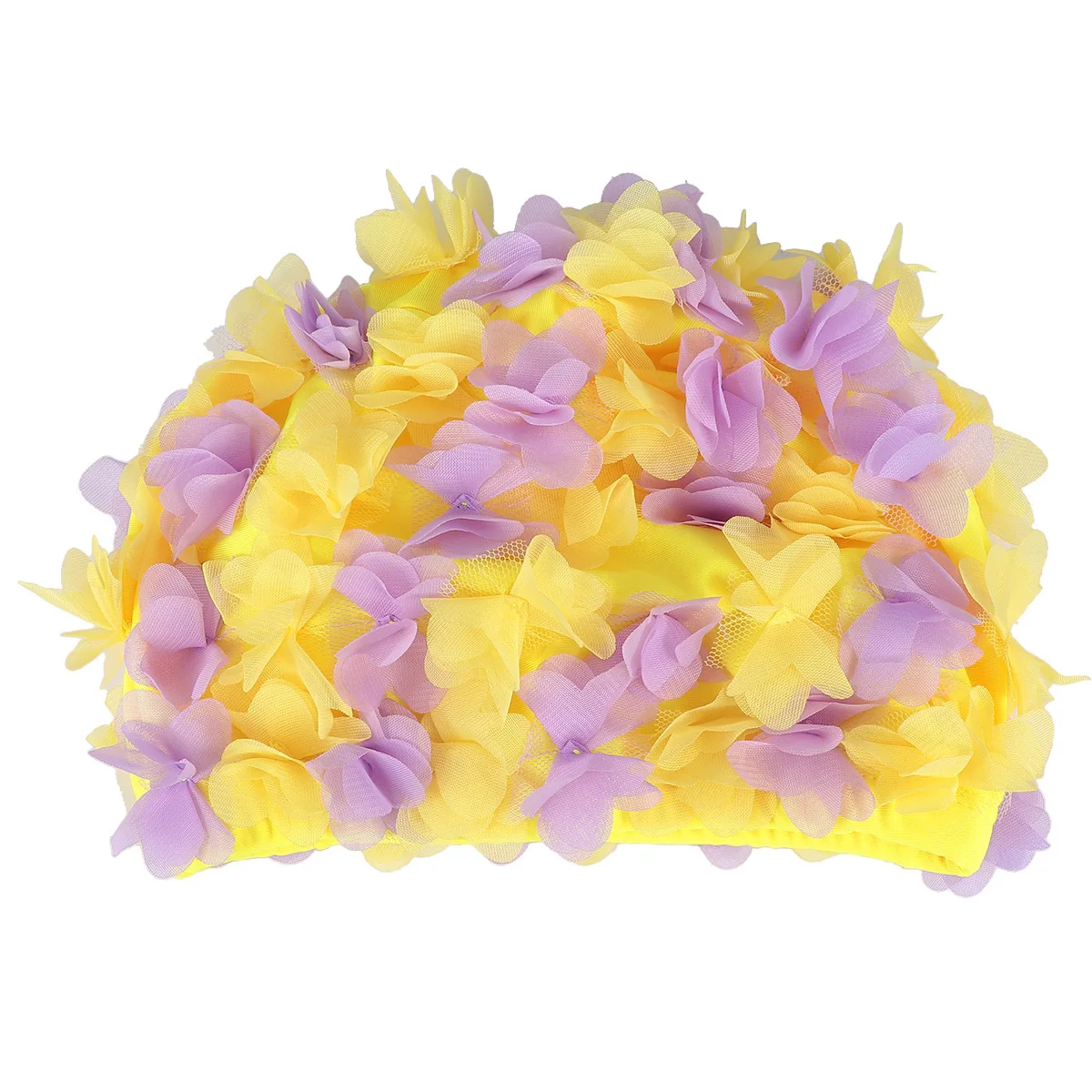 

1Pcs Women Swim Comfortable 3D Flower Swim Cap Lightweight Ear Protector for Swimming Fashionable Hat Beach Pool Summer