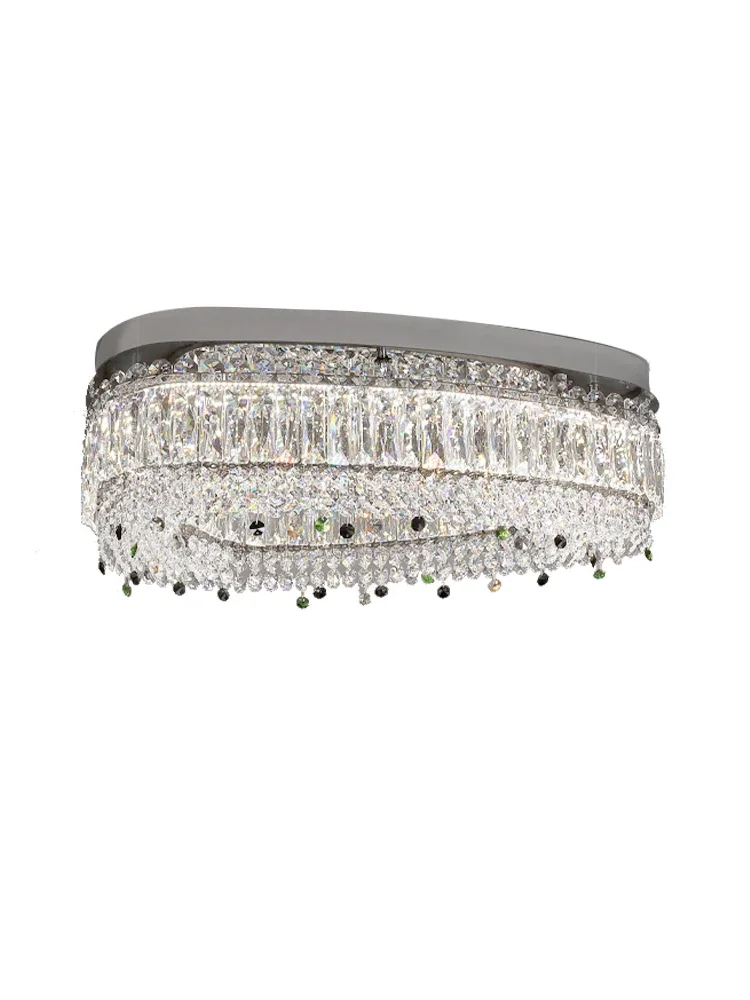 Modern Art Triangle Ceiling Chandeliers Home Crystal Lamps for Room Decor Luxury lighting Fixture Chrome Gold Lustres