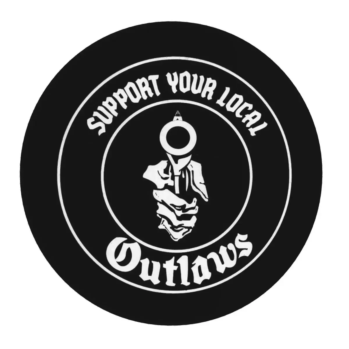 Outlaws Mc Support Round Mouse Pad Computer Keyboard Mouse Mat Gaming PC Desk Mat Office Table Mats
