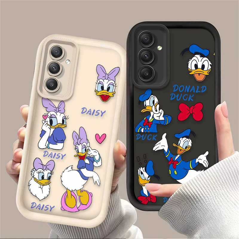 Luxus Disney Donald Duck Daisy Hülle für Samsung Galaxy A35 A55 A15 A25 A16 A06 A05 A05S A24 A13 A23 A12 A22 A32 A52 A71 A51 4G