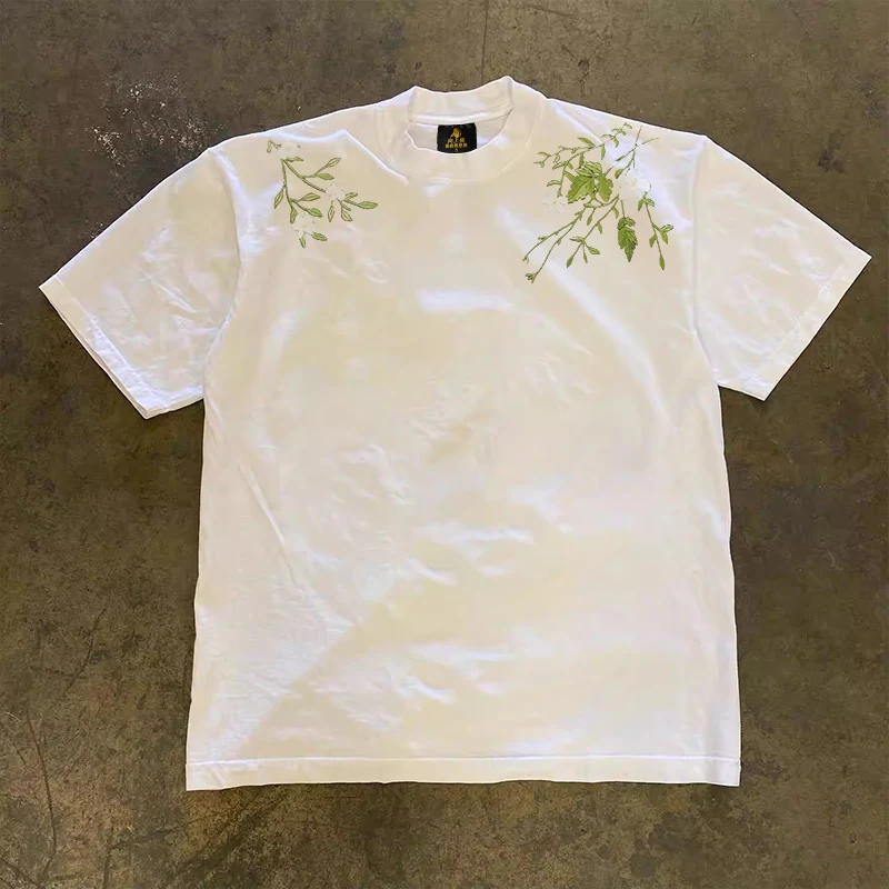 Loose Fit Cotton T-Shirt Unisex Short Sleeve Double Thread UPUPXIA Hero Print Sweat Absorbent round Neck Casual Summer Top