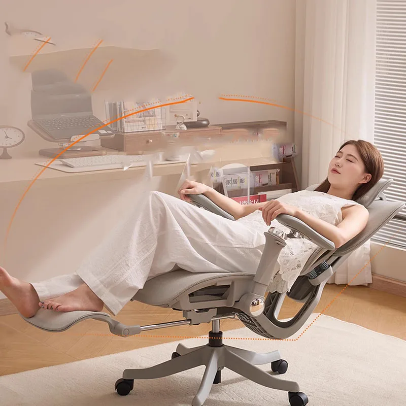 Ergonomic Massage Full Body Office Chair Luxury Lounge Mobile Swivel Tourist Office Chair Arm Footrest Mobilya Trendy Furniture