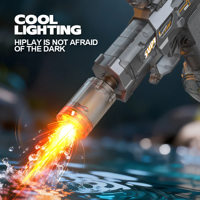 Electric Water Gun Automatic Continuous Firing Squirt Gun Outdoor Toy Long Range Shooting Water Gun with Lights Swimming Toys view 4