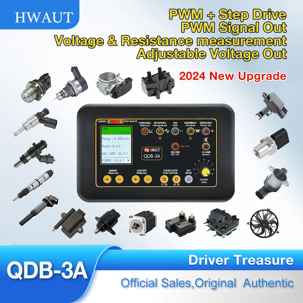 QDB-3A 2A Tester automatycznej cewki zapłonowej Samochodowy silnik krokowy na biegu jałowym Zawór elektromagnetyczny Wtryskiwacz Siłownik Detektor usterek Sterownik Generator PWM