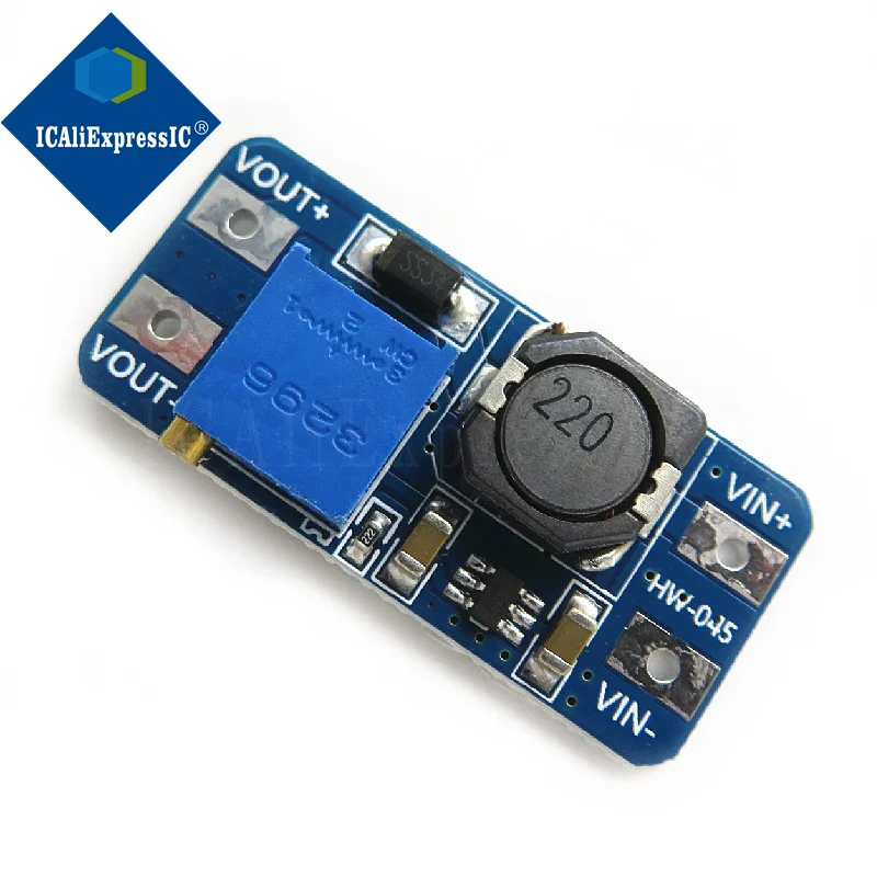 

5piece DC-DC booster module 2a booster board wide voltage input 2/24V rises 5/9/12/28V adjustable MT3608