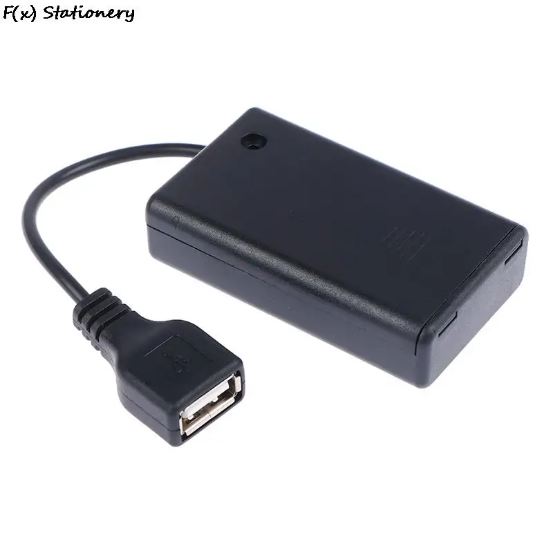 DC4.5V محمول صغير AAA بطارية حامل صندوق تخزين USB قوة بطارية إمداد صندوق 65x45x15mm