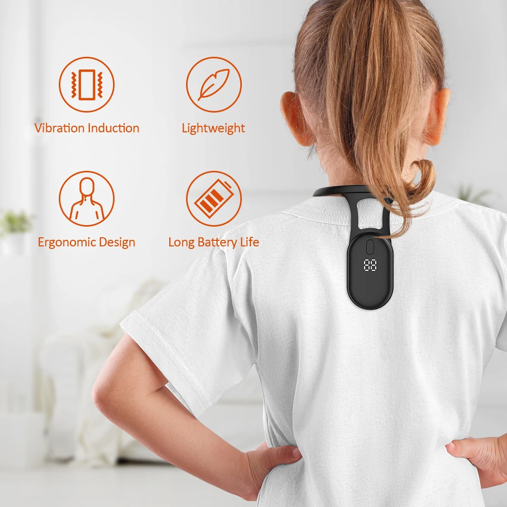 Intelligent Posture Corrector Vibration Portable Anti-Humpback Protect Eyesight Improve Hunchback for Adult and Children USB