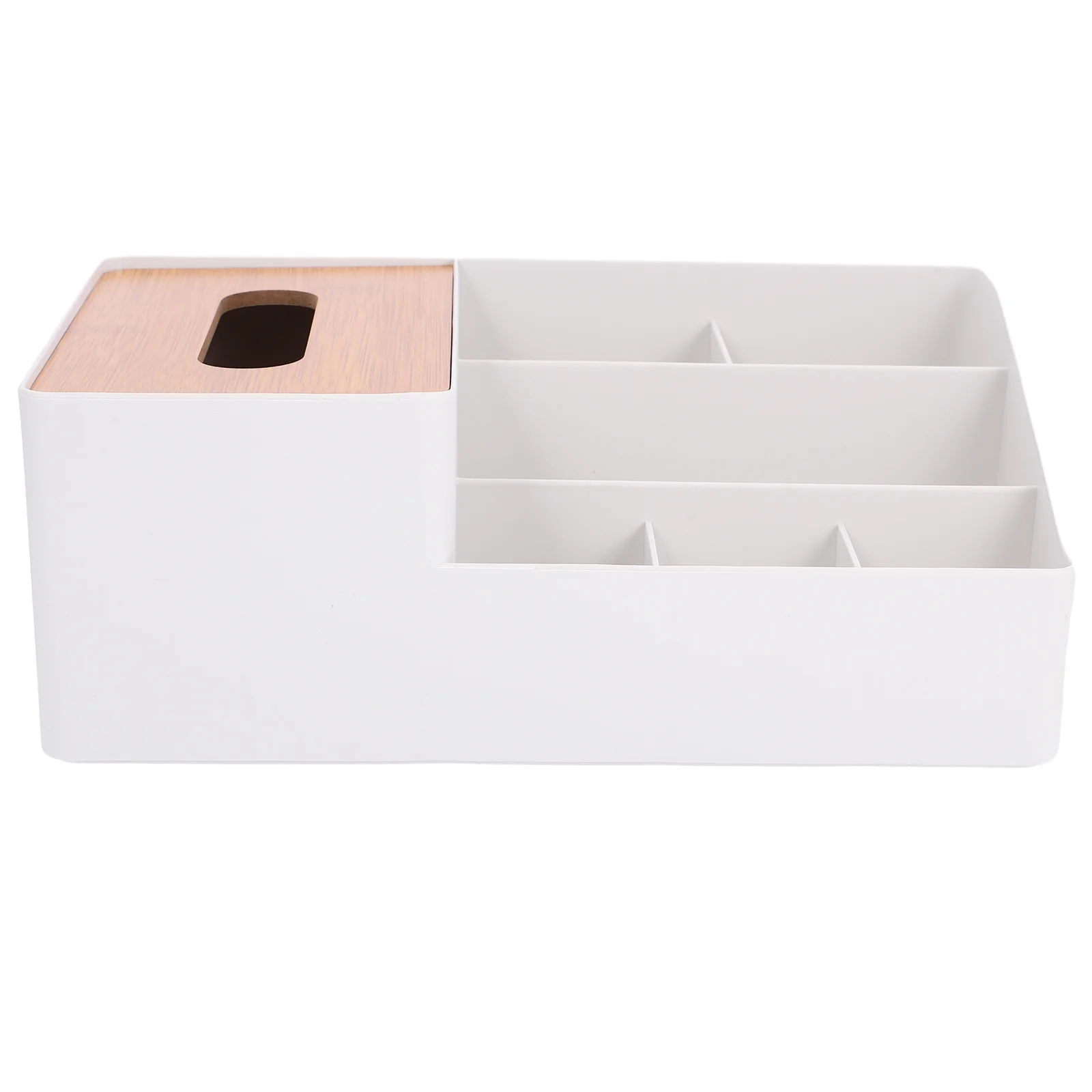 

Remote Organizer Storage Box Blow Dryer Holder Living Room Tissue Container Hair Accessories Bamboo Man