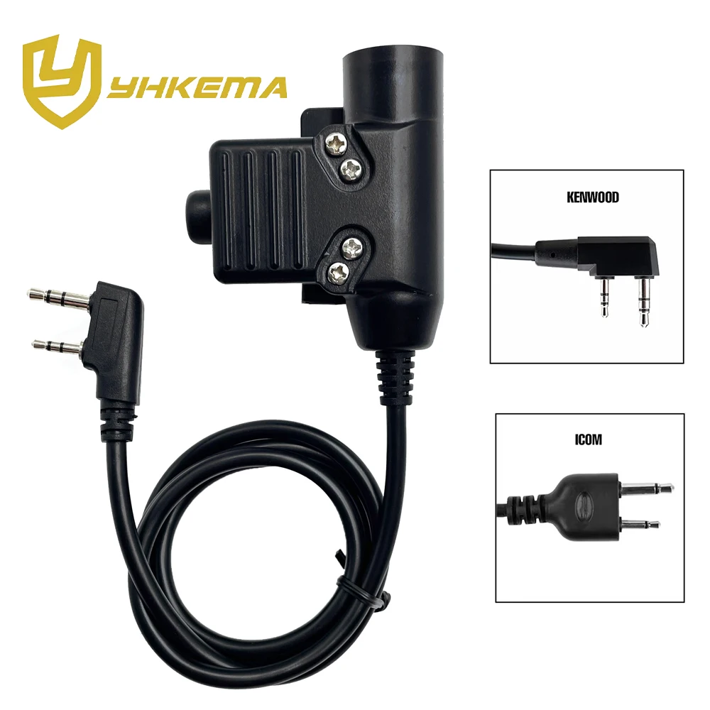 محول EARMOR M51 PTT الأصلي سماعة رأس تكتيكية Airsoft كينوود (لـ baofeng) ملحق سماعة الرأس التكتيكية