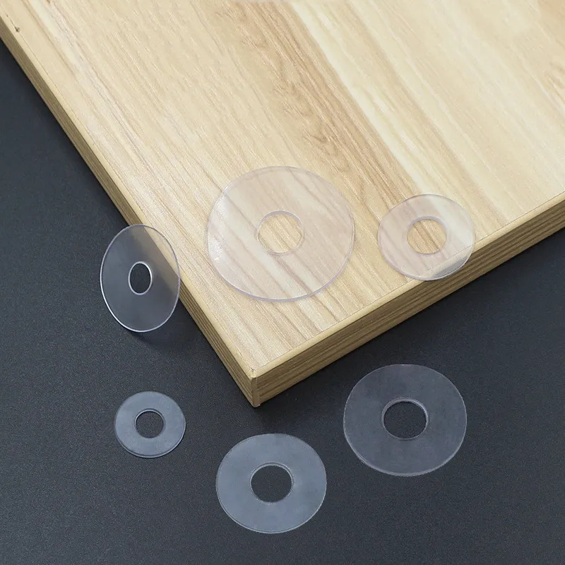 Transparent PVC Gasket Non-slip Backup Ring Glass Table Fixed Tempered  Flat Washer Protection Furniture Accessories