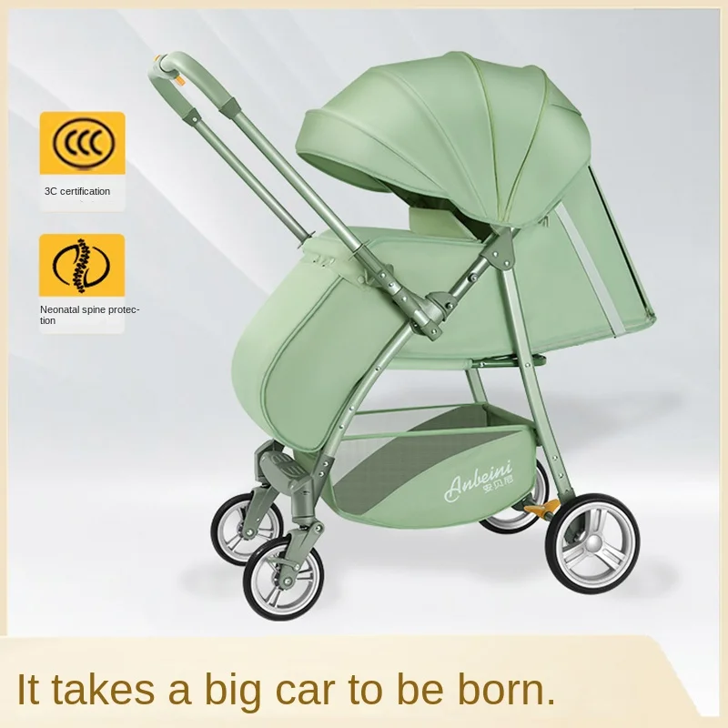 Easy To Carry Multifunctional Lightweight Can Sit and Lie Down High Landscape Two-way Newborn Stroller Four Seasons Universal