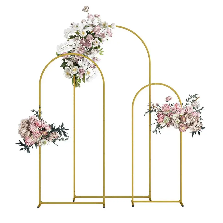 

Arch, Metal Arch Backdrop Stand, Balloon Arch Stand Wedding Frame for Ceremony Decoration Gold, 6FT, 5FT, 4FT Arch Backdrop