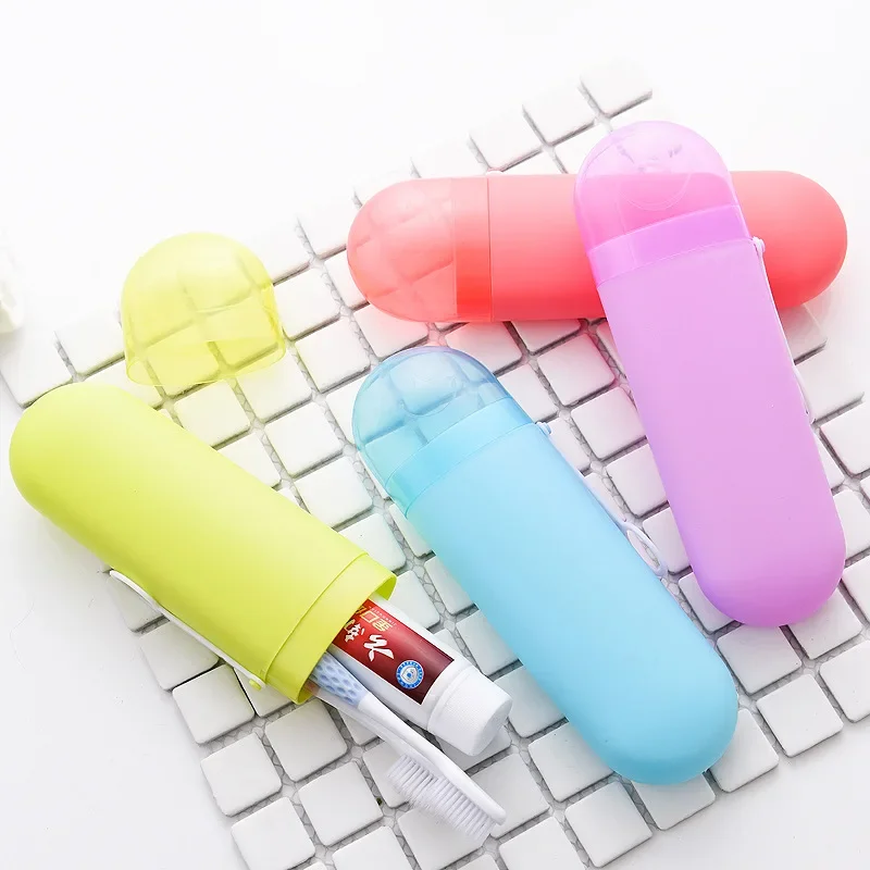 Portable Travel Toothpaste Toothbrush Holder Storage Case Outdoor Holder Organizer Bathroom Accessories Toothbrush Cover baño