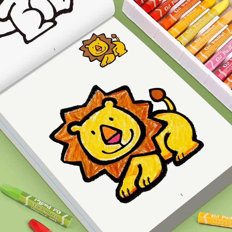 32 Pages of Fun Drawings Children's Coloring Book 32 Patterns Animal Fruit Transportation Marine Animal Theme Enlightenment Book