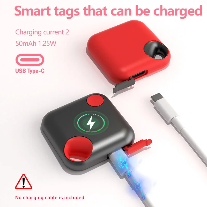 Rechargeable Smart Tag Work With Android Google Find Hub APP Key Finder Pet Locator Bluetooth Smart Tag for Xiaomi Samsung Phone