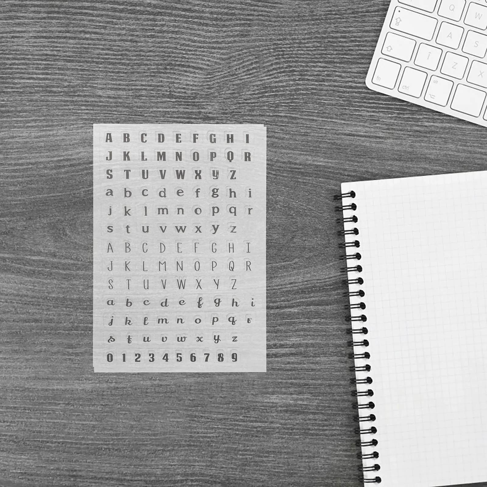 4 Pcs Transparent Silicone Alphabet Clear Map Kit Craft for Card Making Hand Rubber Crafting