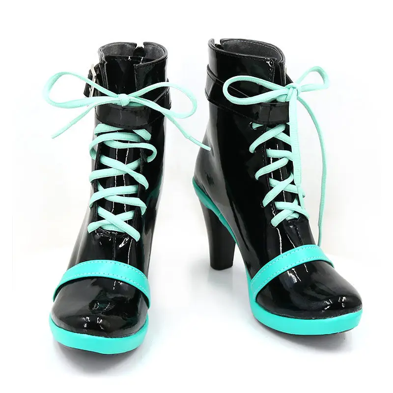 Anime Hatsune Miku Leather Boots Cartoon Cute Men and Women Fashion Cos Shoes Cosplay Comic Show Performance Kawaii Kids Gifts