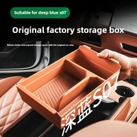 For Deepal S07 S7 Car Armrest Storage Box Organizer Anti Slip Center Console Tray Interior Accessory Shockproof Silicone Holder