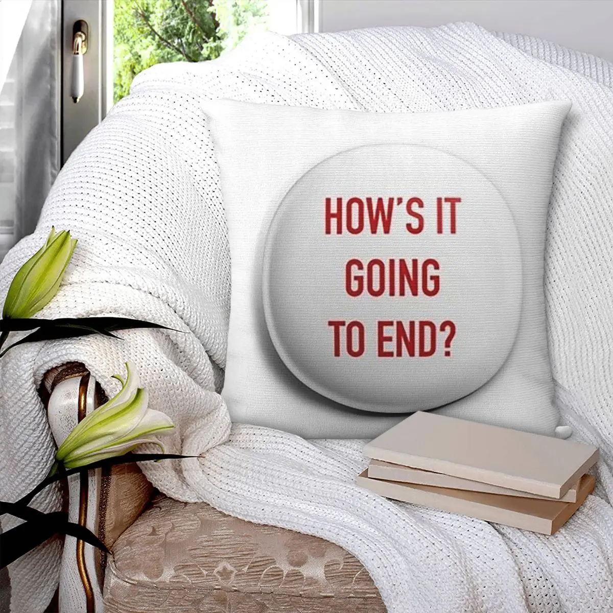 How's It Going To End Truman Show Butto Square Pillowcase Pillow Cover Cushion Decorative Comfort Throw Pillow for Home Bedroom