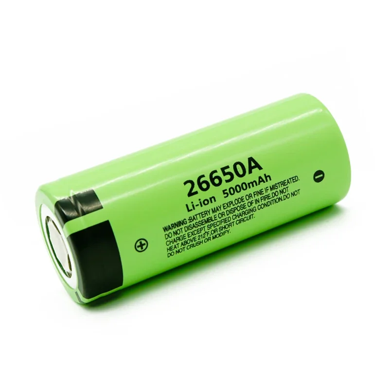 

High Quality 26650 Battery 5000mAh 3.7V 50A Lithium ion Rechargeable Battery for 26650A LED Flashlight + 18650 Charger