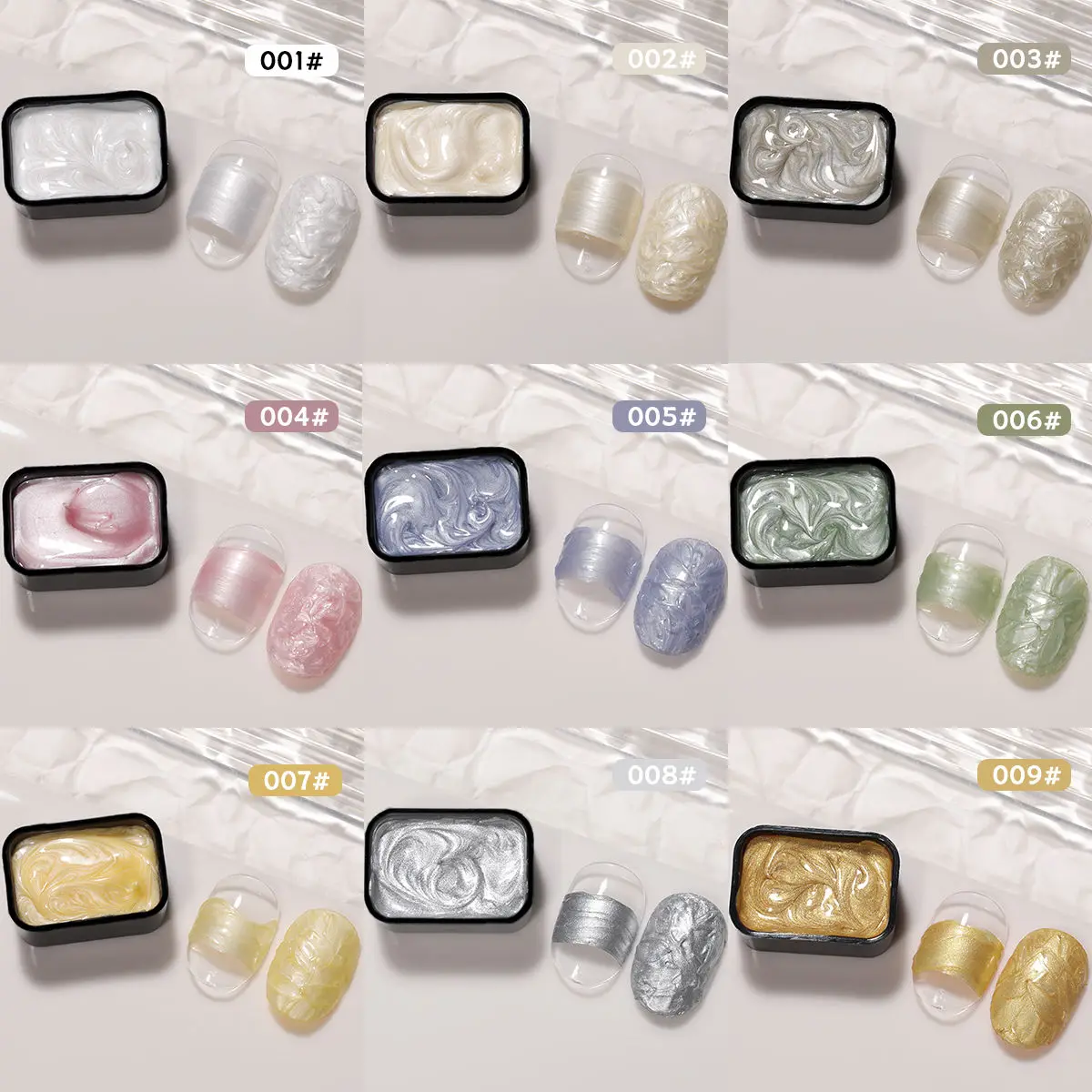 3D تأثير بيرليسسينت كريم النفط اللوحة هلام الرسم سوبر الملمس اللوحة هلام نقع قبالة الأشعة فوق البنفسجية LED شبه النمذجة الطلاء مسمار الفن هلام