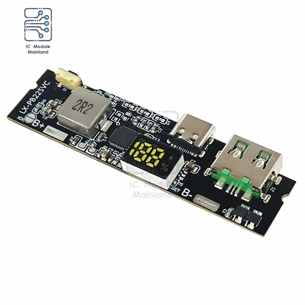 22.5W Two-Way Fast Charge Mobile Power Module Diy Master USB TYPE-C Port Support VOOC Circuit Board