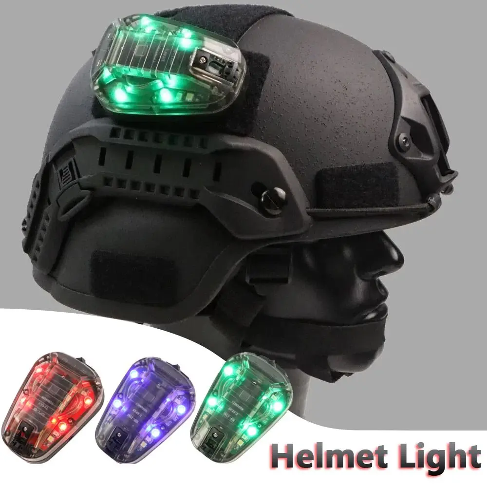 

Multi-Color Sports Helmet Light Survival Waterproof Helmet Flashlight Identification Lamp Signal Light Helmet IR Lamp