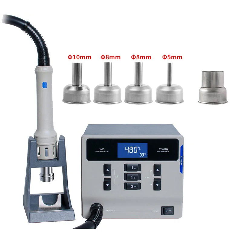 

Three-in-one welding set hot air gun digital display dormant temperature MS300 air gun soldering station mobile phone repair