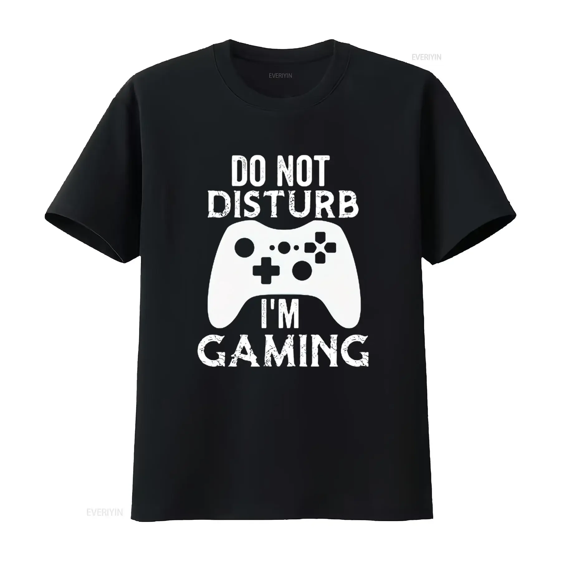 Mens Christmas Do Not Disturb I m Gaming T Shirt Video Game Gamer Black 3X Large vintage Washed streetwear Soft Comfortable