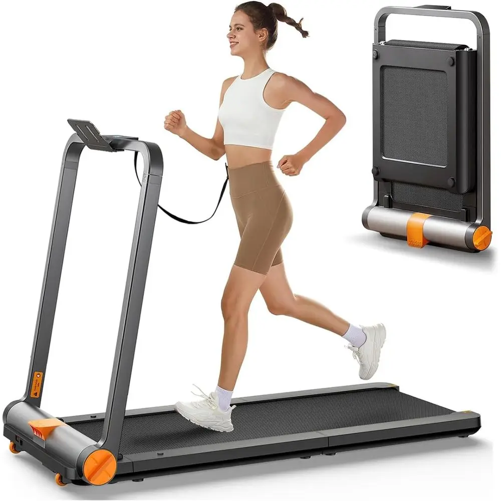 

Portable Treadmill Desk with Built-in App and Handlebar for Walking Exercises