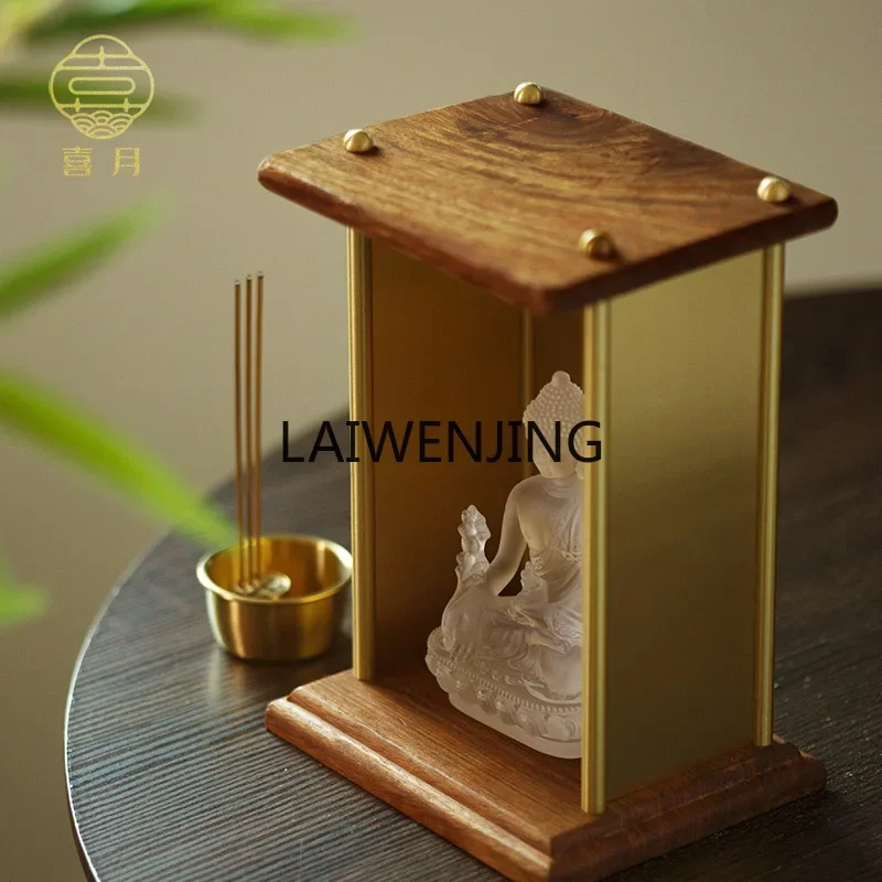 MJY solid wood mini desktop high-end Buddhist cabinet shrine Bodhisattva Buddha offering table