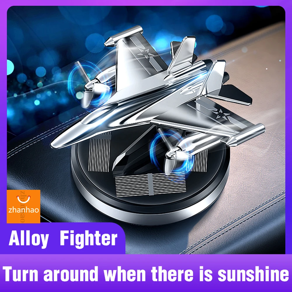 Solar Car Air Freshener Car Interior Accessories Male Fighter Propeller Fragrance Decoration Seasoning Original Perfume Diffuser