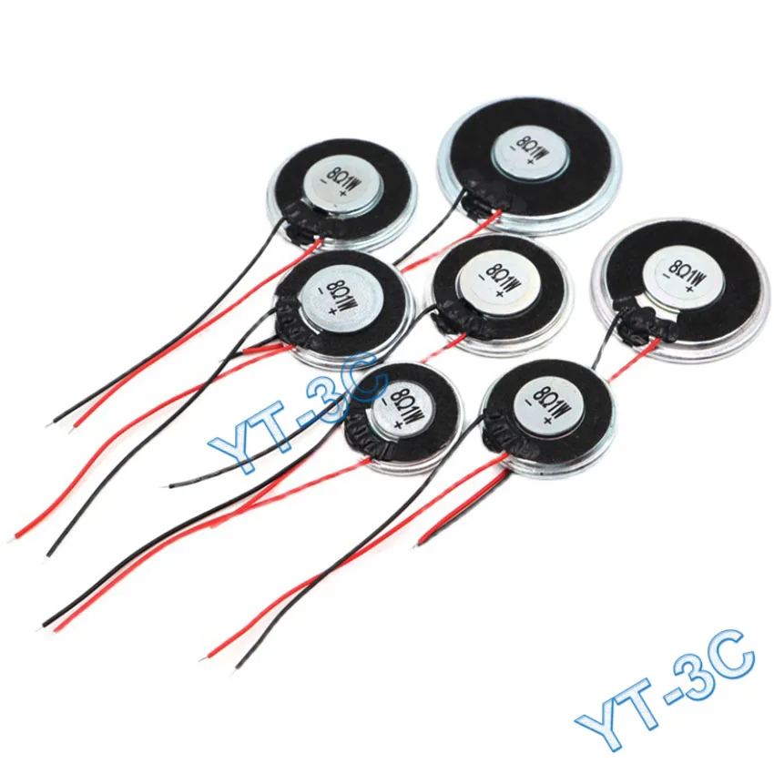 5PCS 8Ω 1W Diameter 20/23/26/28/30/32/36 L=60MM Mini Horn Loudspeaker Ultra-thin Small Speaker Buzzer For Doorbell Intercom Toys