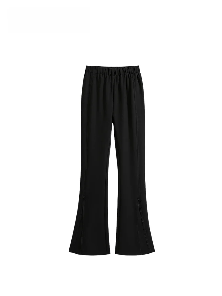 

High Waist Straight Leg Micro Flare Pants for Women plus Size Spring New Sle Faionable Conceal Meat Slimming Trousers