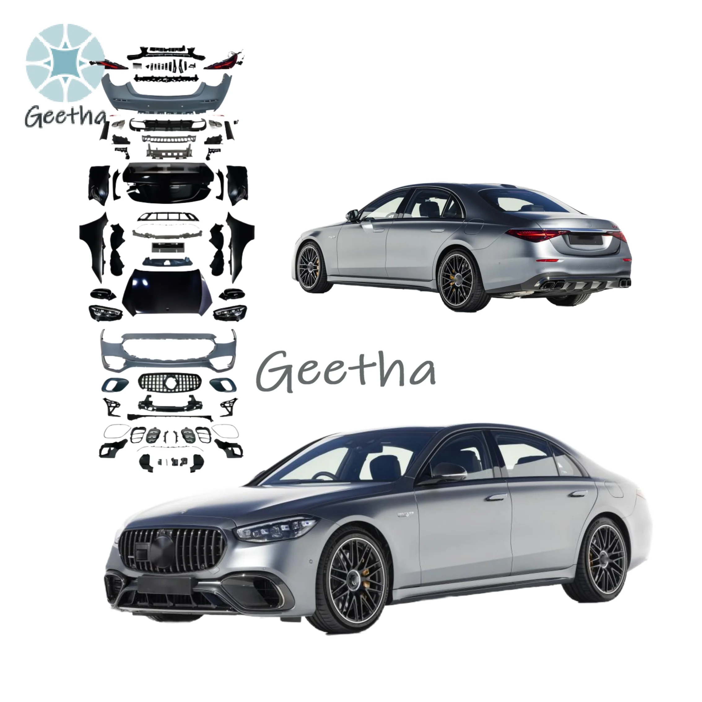 Заводской комплект для Mercedes-w221 для Mercedes Benz S-класса W221 для W223 S63 AMG Bodykit, передний бампер, аксессуары для фар