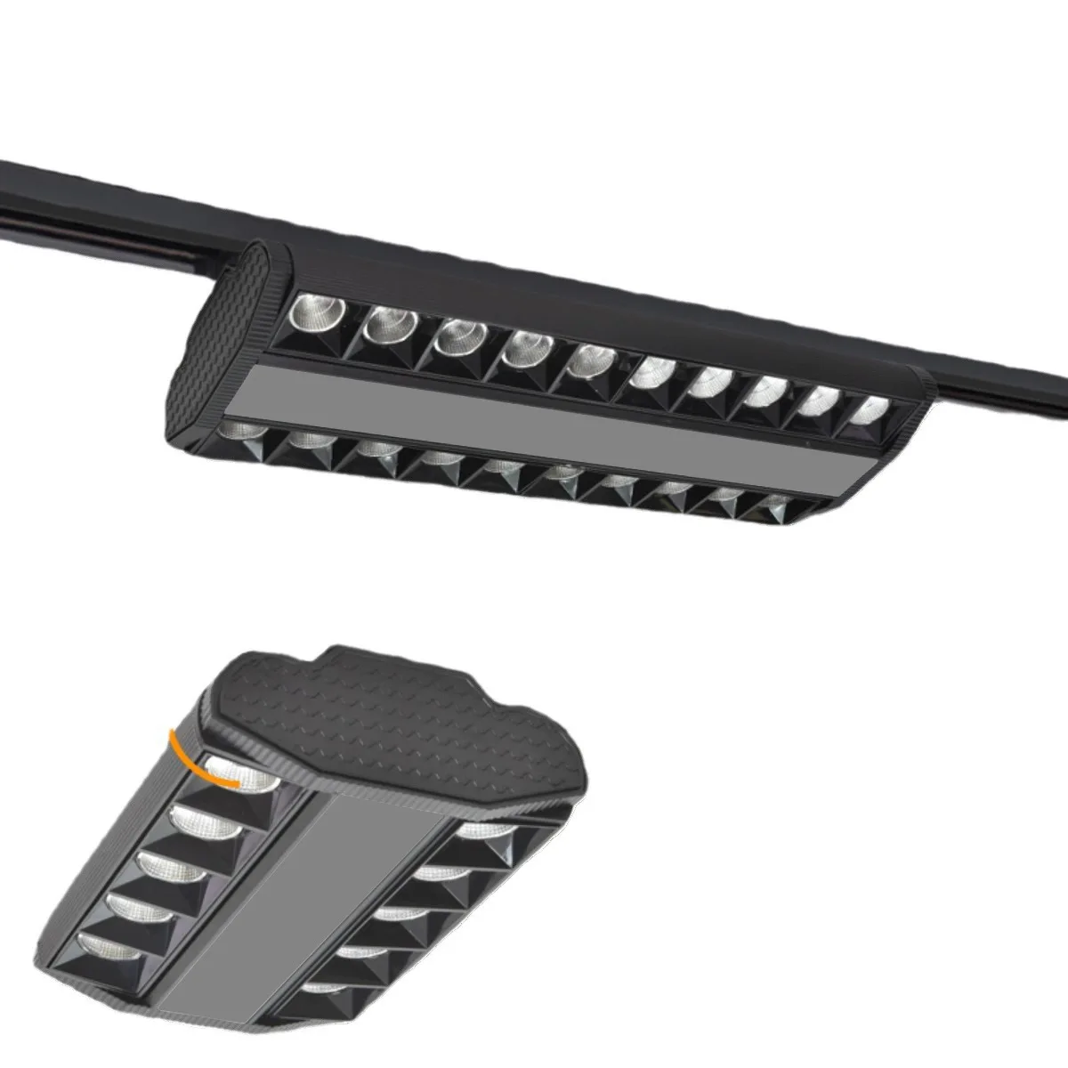 

Supermarket Strip Light Shopping Mall Track Light Adjustable Angle Grille Spotlight Double Row Strip Spot Lamp LED Shelf Light