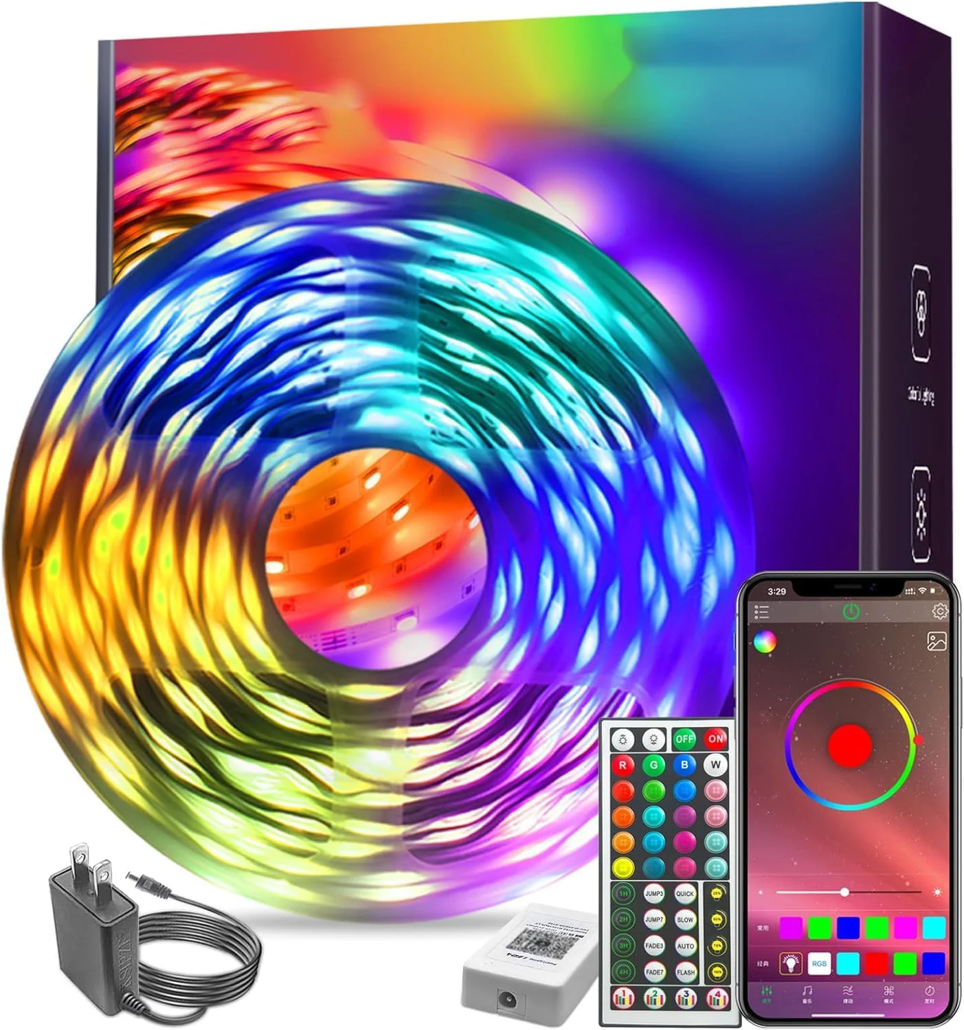 

1M-20M RGB LED Strip Light Bluetooth APP Control Color Changing Light Flexible LED Lamp Tape For TV BackLight Room Decoration