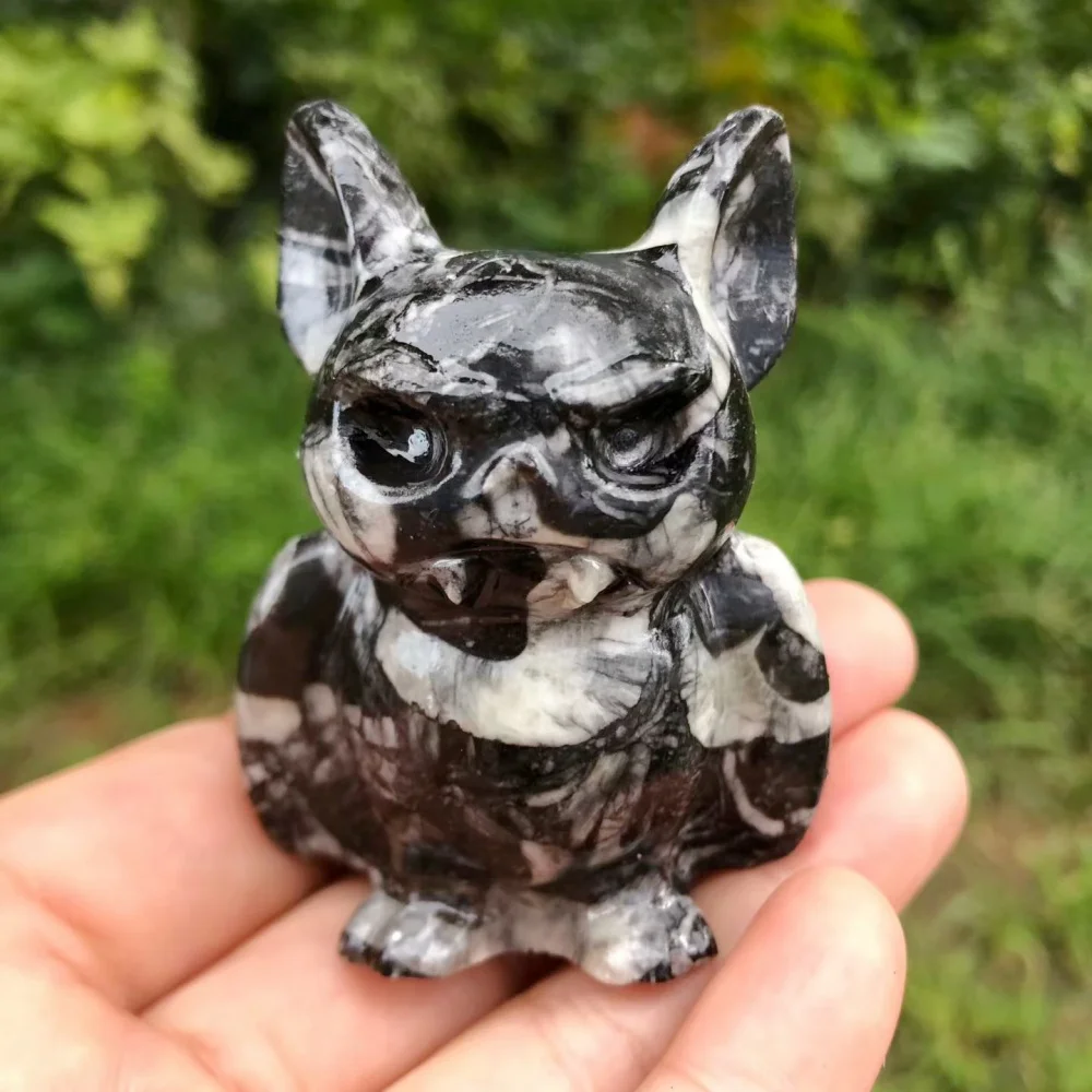 6cm Natural Crystal Quartz Bat Figurine Mixed Stones Hand Carved Animal Statue Healing Reiki Home Desk Decor Gift