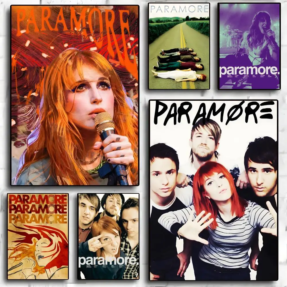 Paramore Band Pop Punk Poster Self-adhesive Advanced Aesthetic Printing Paper Wall Art for Living Room Home Decor