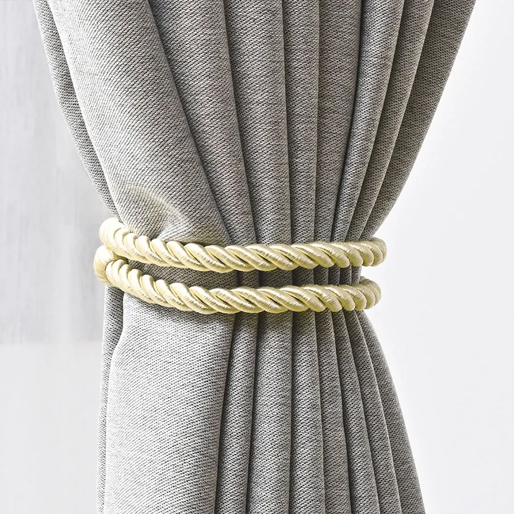 

4pcs Curtain Tiebacks Rope Simple Design For Living Room Bedroom Bathroom Decorative Curtain Straps Holdback Window Home