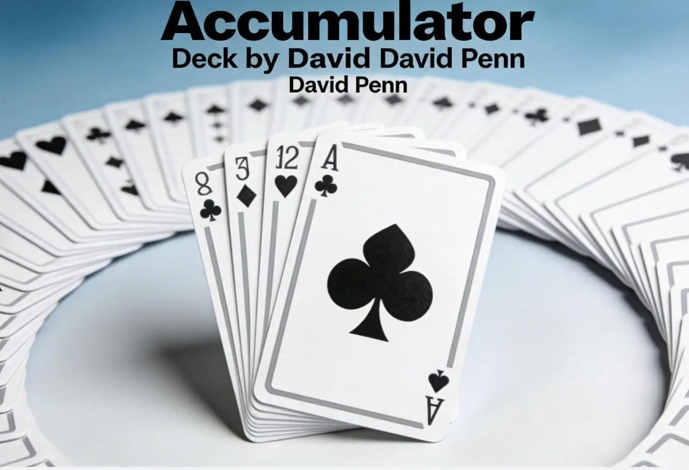 

Колода карт Accumulator Deck от Дэвида Пенна, набор для фокусов с картами 52-1, с приспособлениями и инструкциями, иллюзии с картами для близкого плана, ментализм