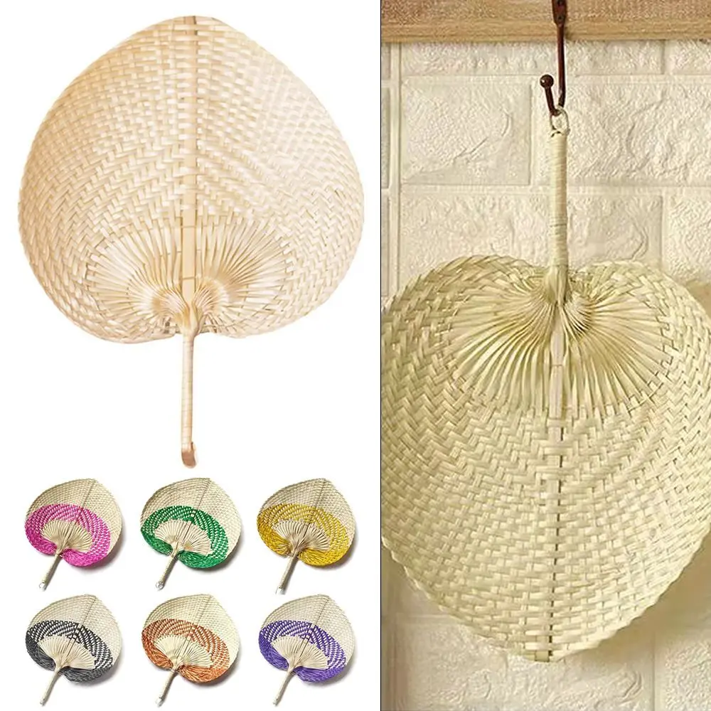 Portable Artificial Gift Party Straw Hand-woven Fan Woven Fan Summer Cooling Fan