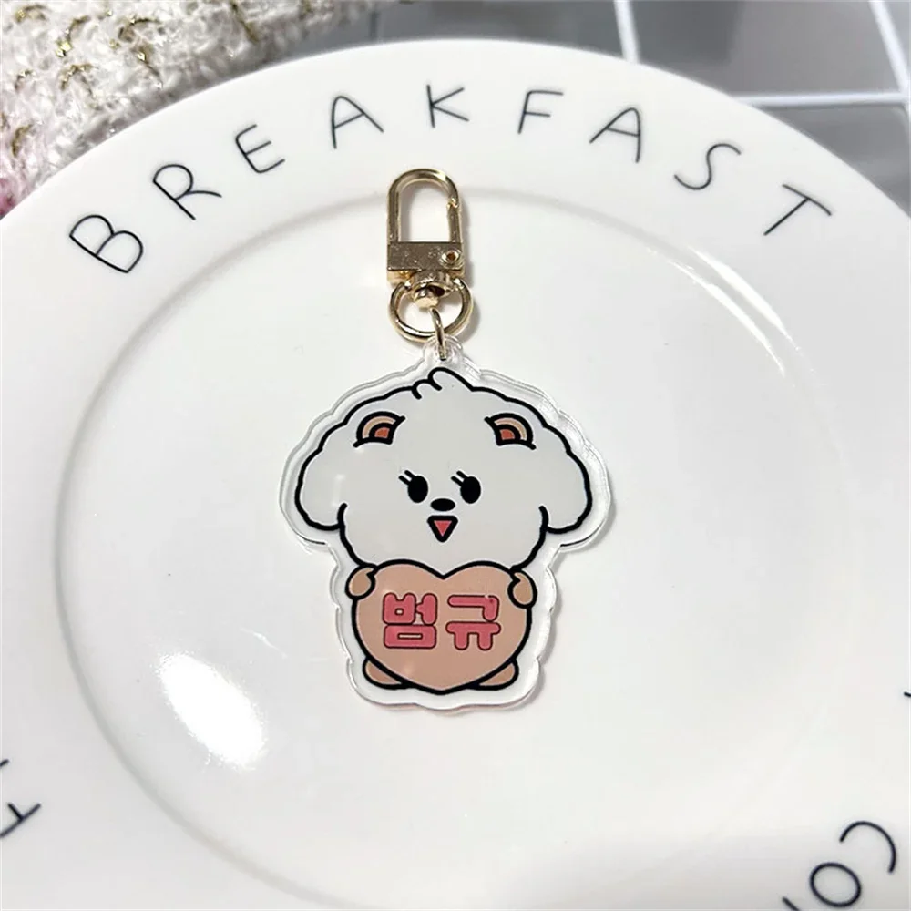 Kpop Soobin YEONJUN BEOMGYU TAEHYUN HUENINGKAI Keychain Double Sides Printing Acrylic Keychain Cartoon Keyring Fans Collection