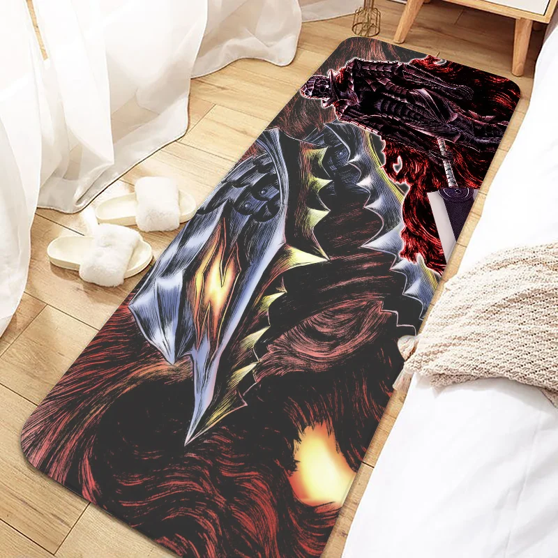 Anime Berserk Guts Door Mat Entrance Non-slip Doormat Washable Kitchen Carpet Living Room Hallway Rugs Bathroom Bath Door Mats