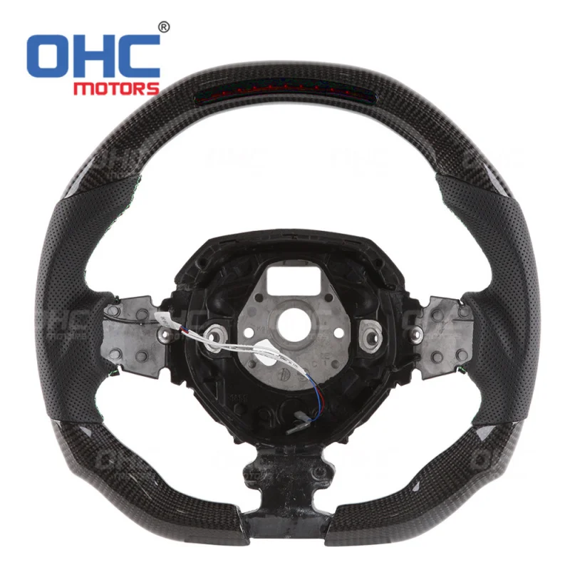 For Lamborghini steering wheel modification with LED smart components and carbon fiber racing
