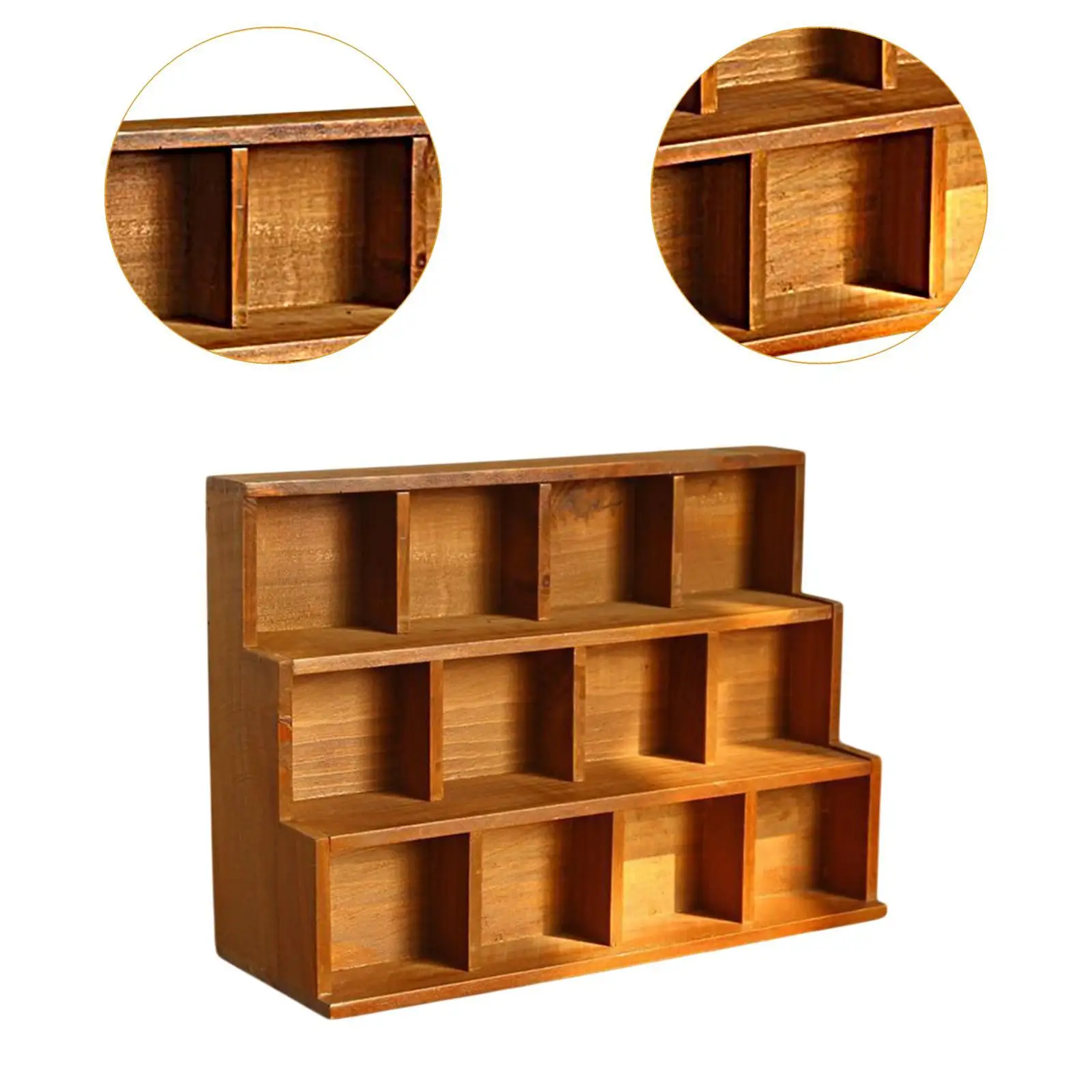 Wood Ladder Lattice Bracket Rustic Practical Floating Wall Shelf for Jewelry