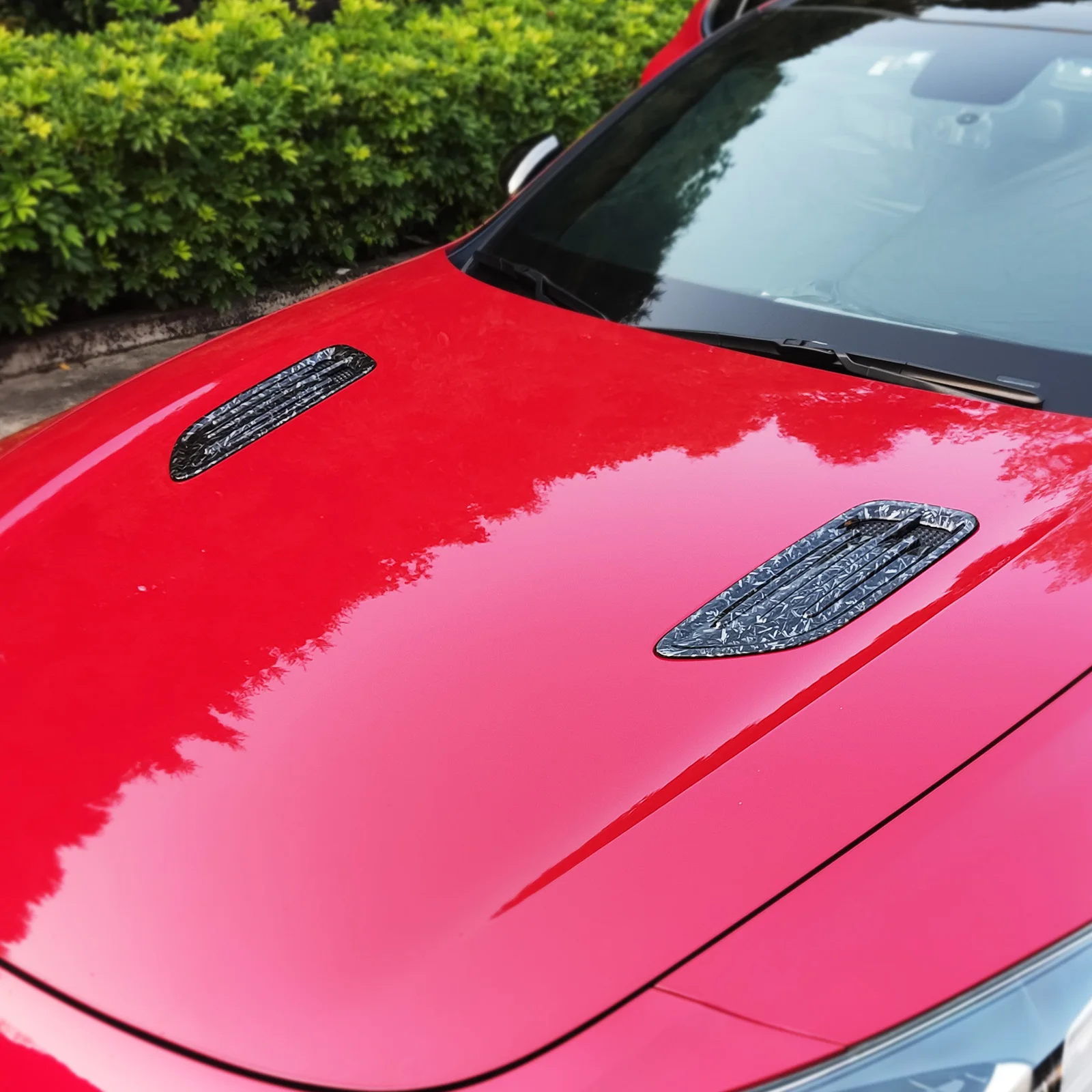 Car Hood Air Hole Trim Cover Engine Heat Dissipation Outlet Frame Decoration For Kia Stinger 2018-2023 Exterior Mouldings